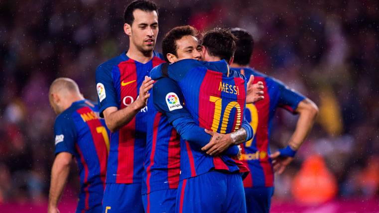 The turn with Busquets, Neymar, Rakitic and Hammered