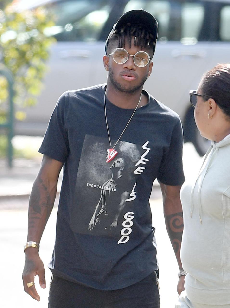 The Man Utd midfielder wore a Drake t-shirt to the meal